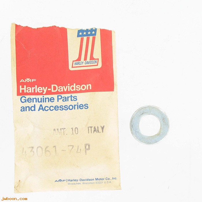   43061-74P (43061-74P / 21609): Washer, front axle - NOS - SS,SX 175; SS,SX 250 '74-'78. AMF