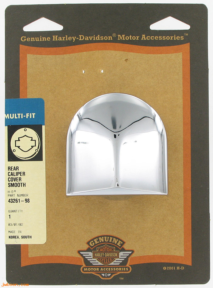   43261-98 (43261-98): Cover, rear caliper-smooth - NOS - Sportster XL,FXD,Softail 87-99