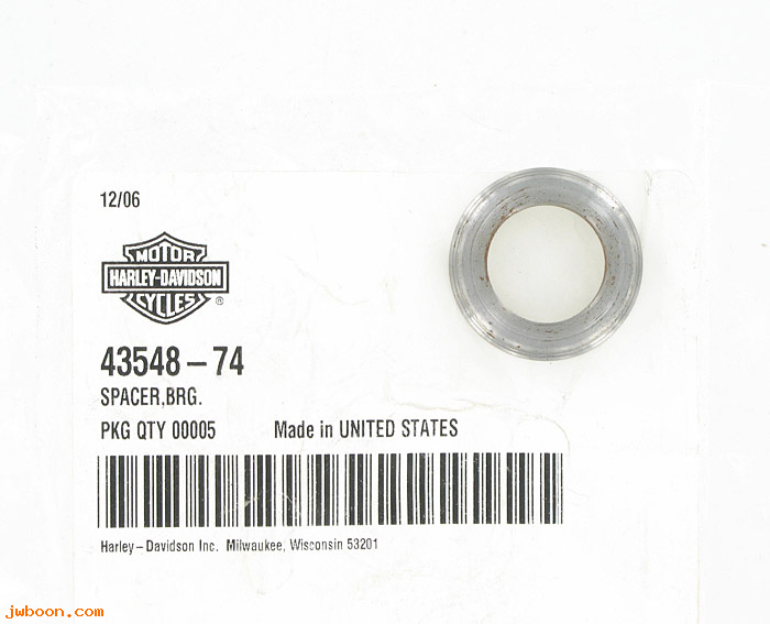   43548-74 (43548-74): Axle spacer, front/rear / left side - NOS - XLH,XLCH,FL,FX 74-77.