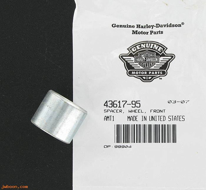   43617-95 (43617-95): Axle spacer, left side   .925" - NOS - Sportster XL, FXD '95-'99