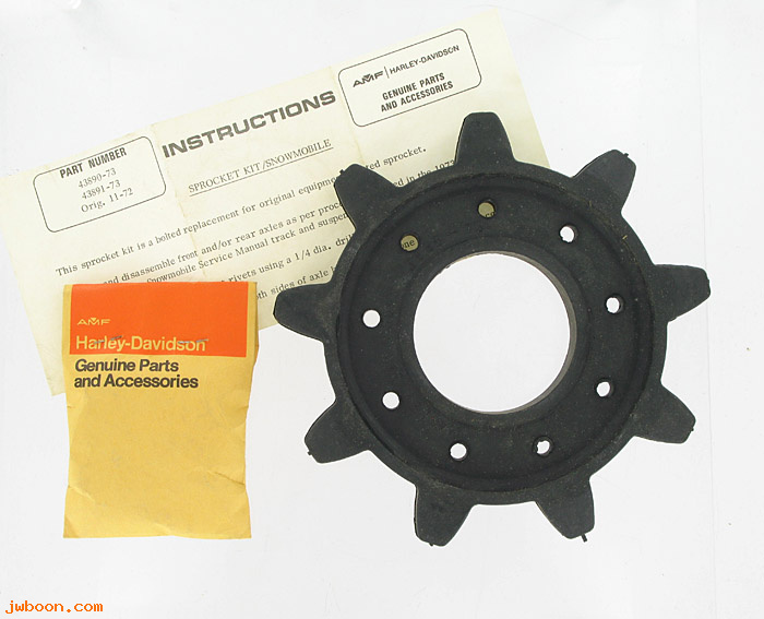   43891-73 (43891-73 / 43888-73): Sprocket kit, rear axle - NOS - Snowmobile 1973. AMF Harley-D