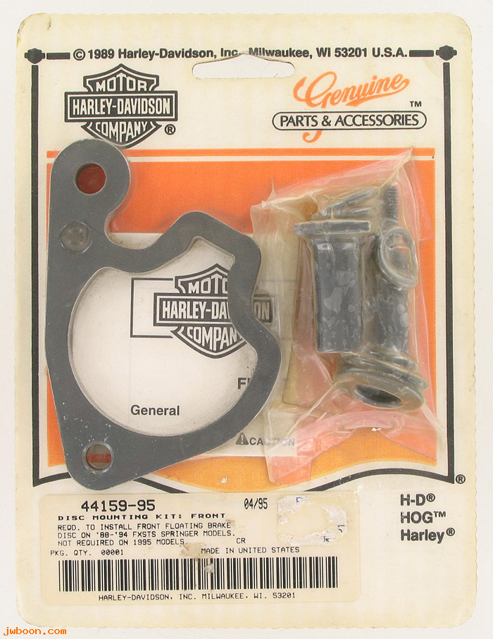  44159-95 (44159-95): Front floating brake disc mounting kit, front, NOS, FXSTS '88-'94