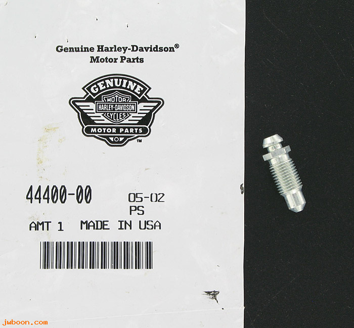   44400-00 (44400-00): Silver bleeder screw - NOS - XL's........