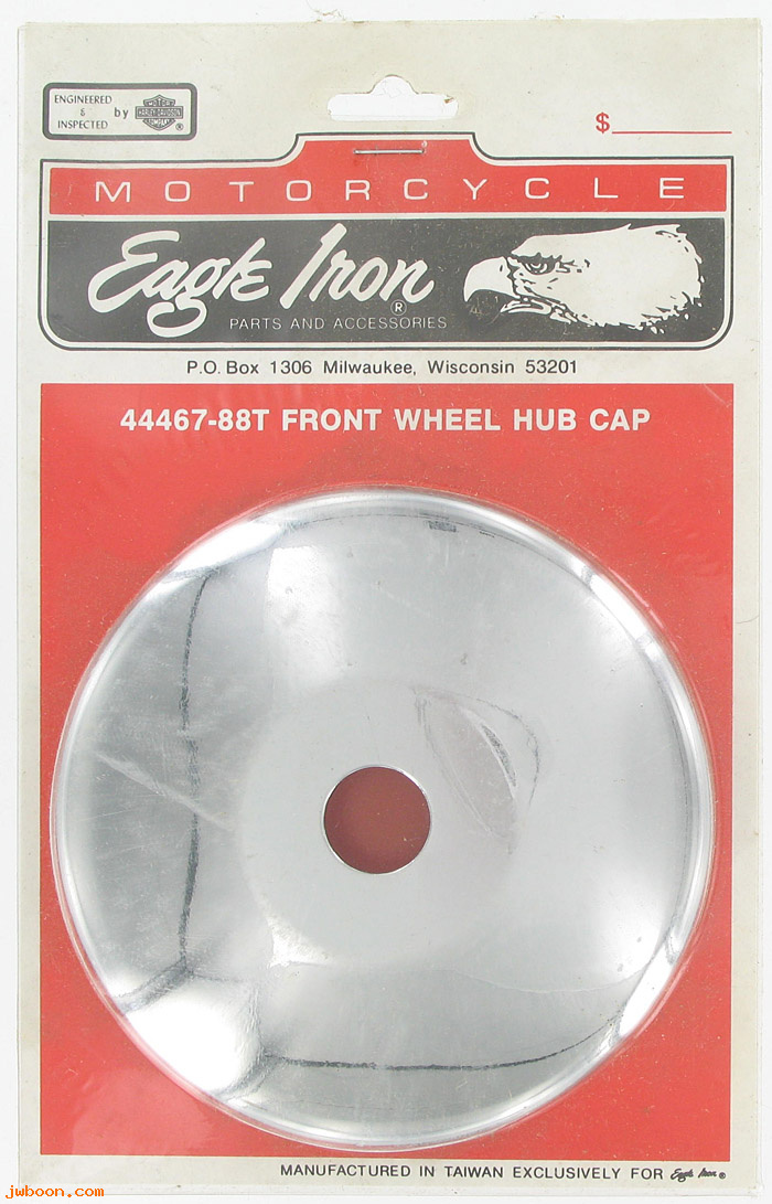  44467-88T (44467-88T): Front wheel hub cap  "Eagle Iron" - NOS