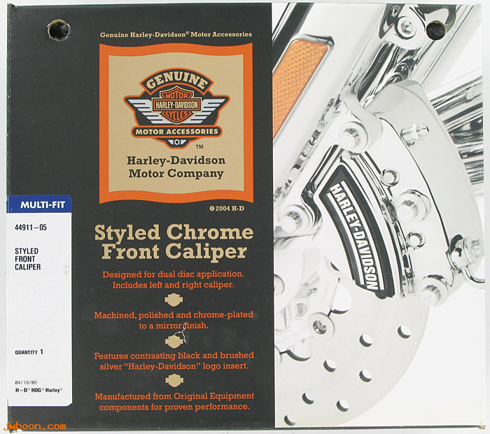   44911-05 (44911-05): Styled front caliper kit-dual disc -NOS- Sportster XL 00-03.V-rod