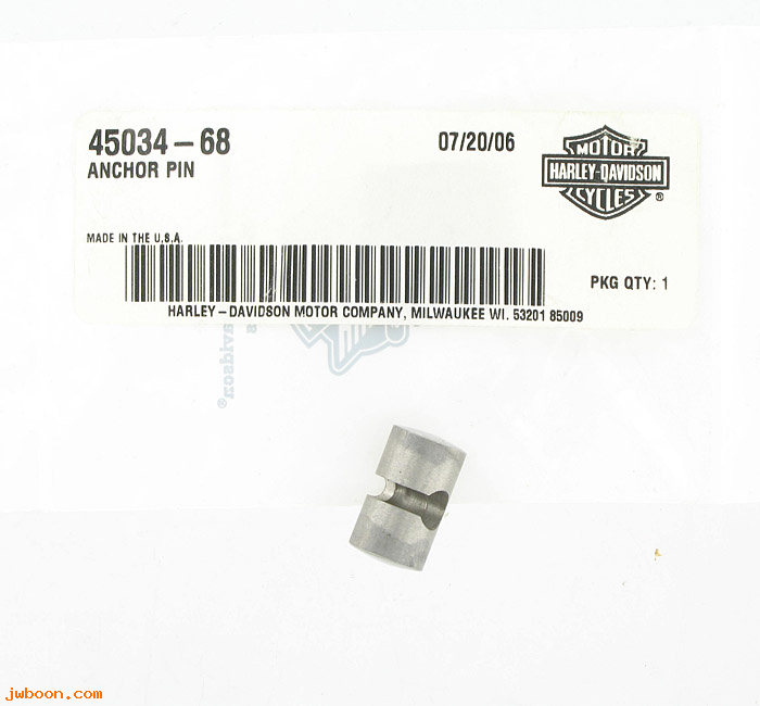  45034-68 (45034-68): Anchor pin, hand lever,use w/o bushings-NOS-FL 68-71.XL.FX 71-72.