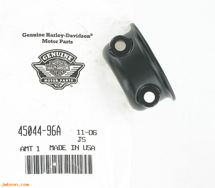   45044-96A (45044-96A): Clamp, clutch/brake master cyl - NOS - FXST,FXD,XL '96-     V-rod