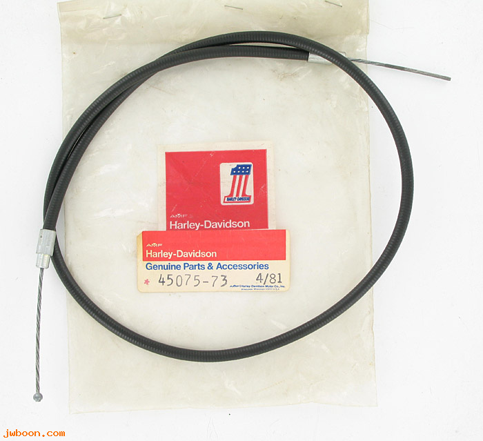   45075-73 (45075-73 / 45075-73P): Clutch cable assy. - NOS - Aermacchi SX, TX125 '73-'75. AMF H-D