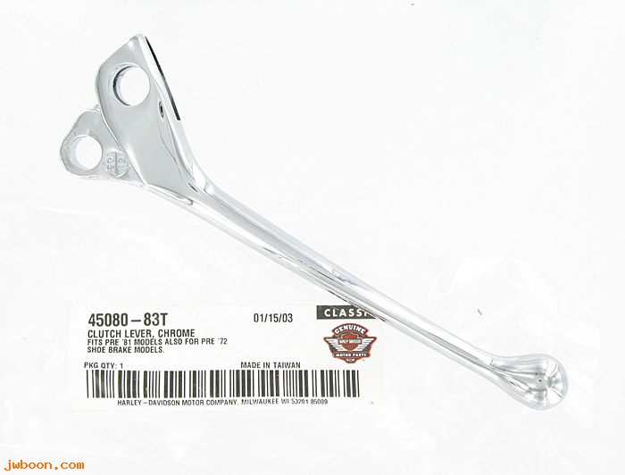   45080-83T (45080-83T /45024-65A): Clutch '81-earlier, and brake lever '72-earlier "Eagle Iron"- NOS