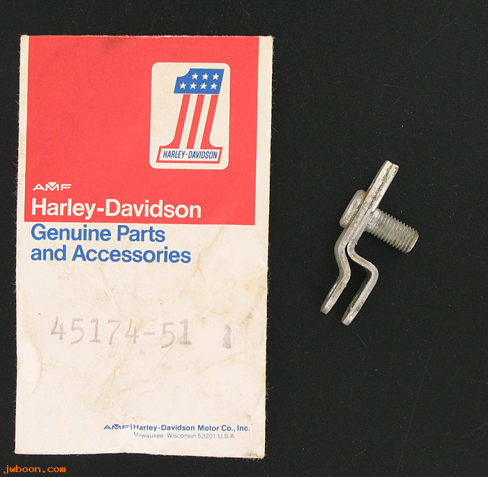   45174-51 (45174-51): Clevis,hand brake cable-NOS-Servi 51-57;1973.K,KH,XL.Golf car. FX