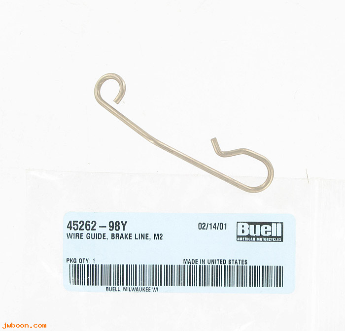   45262-98Y (45262-98Y): Wire guide - brake line - NOS - Buell 98-02, Cyclone, Thunderbolt