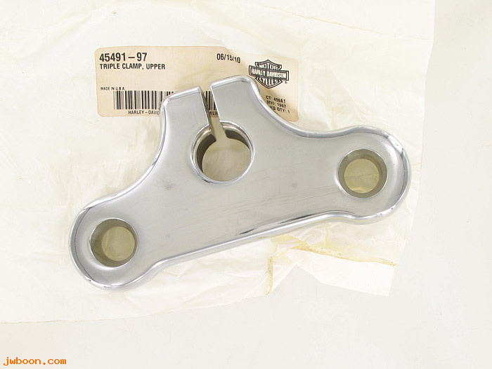   45491-97 (45491-97 / 45492-97): Triple clamp, upper - NOS - FLSTS Heritage Springer '97-'03