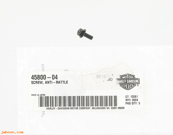   45800-04 (45800-04): Screw, anti-rattle - NOS - Sportster XL's