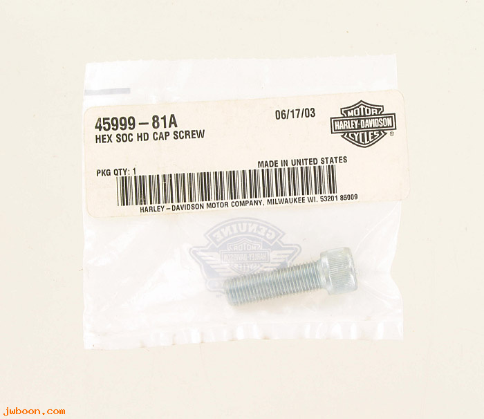   45999-81A (45999-81A): Hex socket head cap screw - NOS - Sportster XL '81-'85