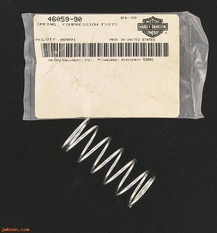   46059-90 (46059-90): Spring, riser - ground - NOS - Softail Springer, FXSTS '90-'06