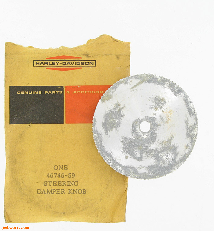   46746-59 (46746-59): Knob, steering damper - NOS - Ironhead, Sportster XLCH 1959