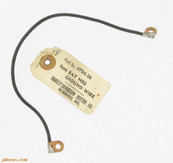   4706-36 (70209-36): Wire, battery, ground - NOS - Flathead 45 G523-04-47804
