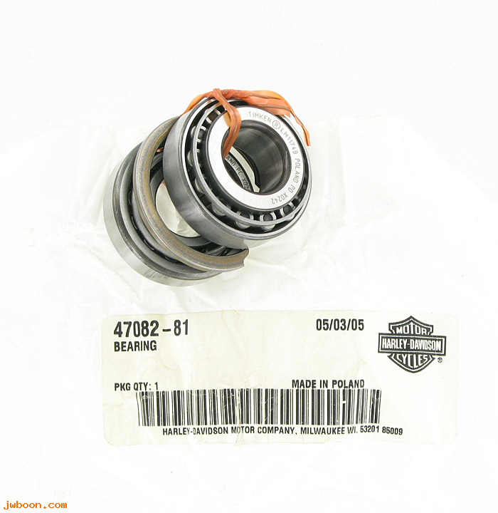   47082-81 (47082-81): Bearing set, rear fork - right - NOS - XL '82-99. FXD,Dyna '91-02