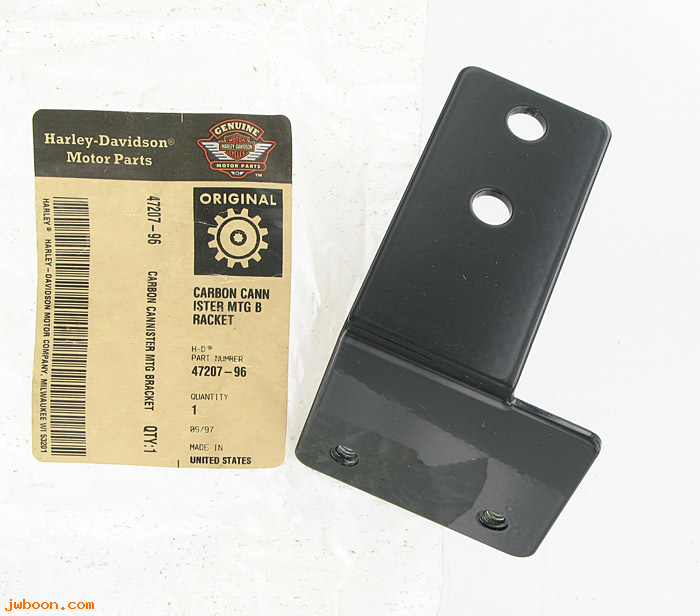   47207-96 (47207-96): Carbon cannister mounting bracket - NOS - FXD, Dyna '96-'98, CA