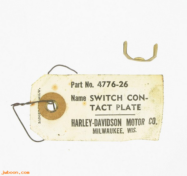    4776-26 (71813-26 / OK1136): Plate, horn contact/magneto switch 26-64 - NOS - G523-03-40235