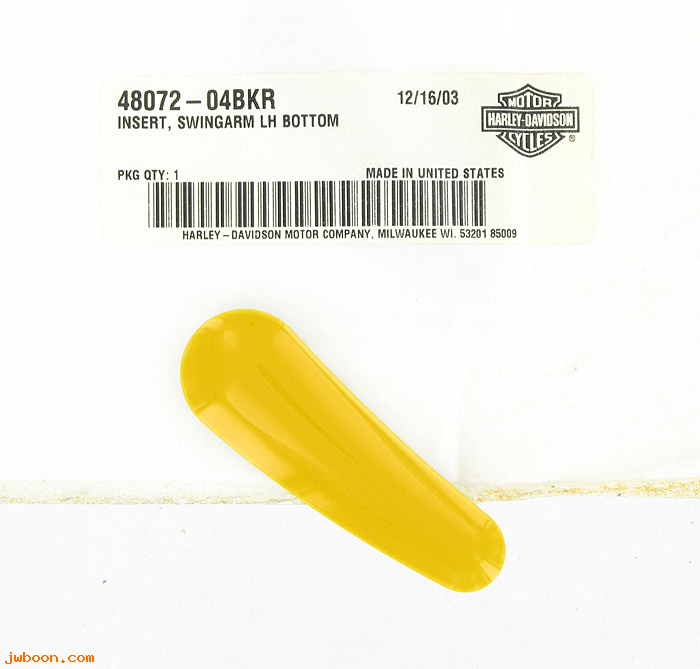   48072-04BKR (48072-04BKR): Swingarm insert, left bottom - yellow pearl - NOS - FXST, Softail