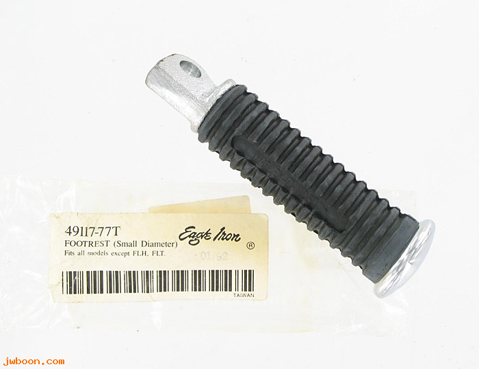  49117-77T (49117-77T): Small dia. footpeg with chr. end cover - male mount - NOS - XL,FX