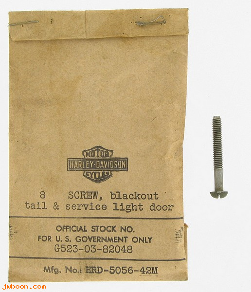    5056-42M ( 5056-42M): Screw, door, taillight - NOS - WLA '42-'52.XA 1942. G523-03-82048