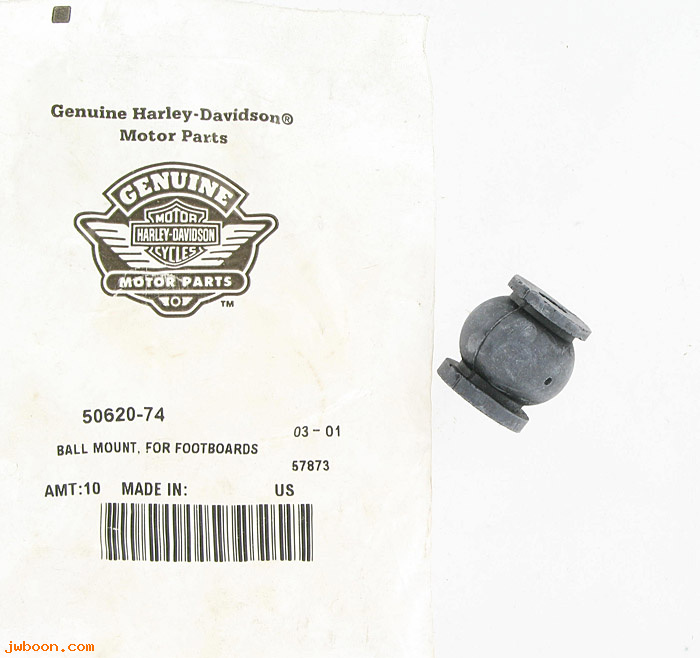   50620-74 (50620-74): Rubber mount, footboard - NOS - Touring '66-'84