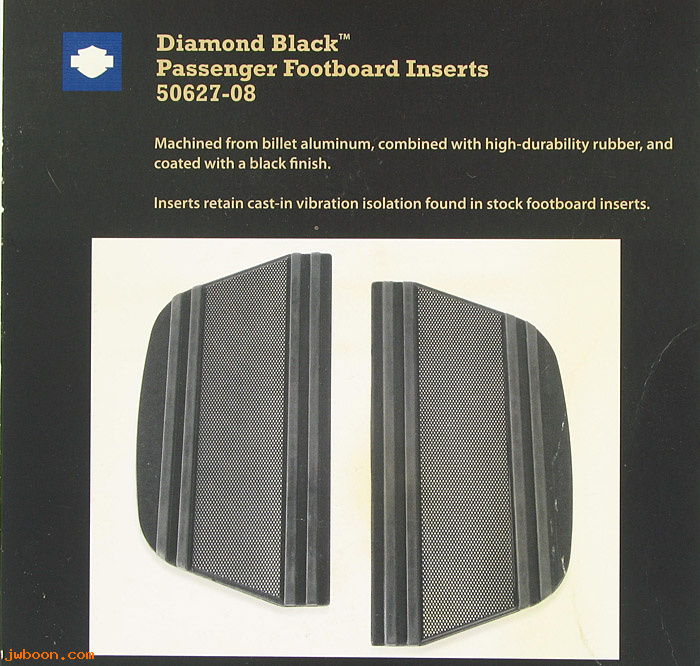   50627-08 (50627-08): Passenger footboard insert kit - diamond black collection - NOS