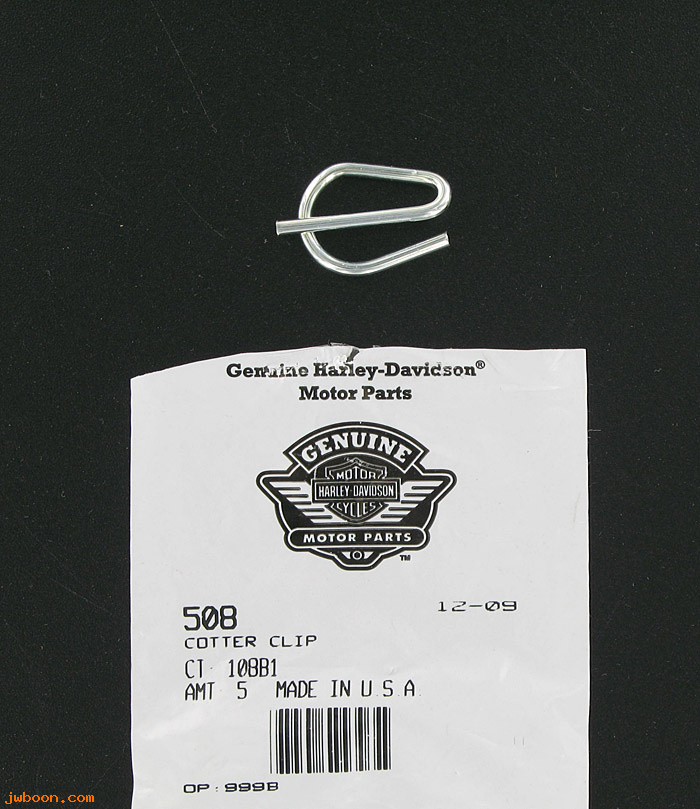        508 (     508): Cotter clip, axle nut - NOS - Softail.  Dyna,FXD, in stock