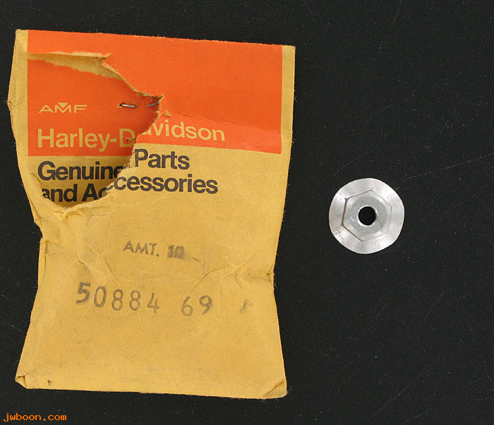   50884-69A (50884-69): Flange nut, exhaust port clamp/nut, footrest end cover - NOS