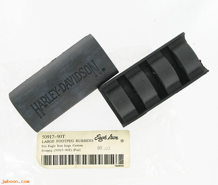   50917-90T (50917-90T): Replacement rubbers for large footpeg  "Eagle Iron" - NOS