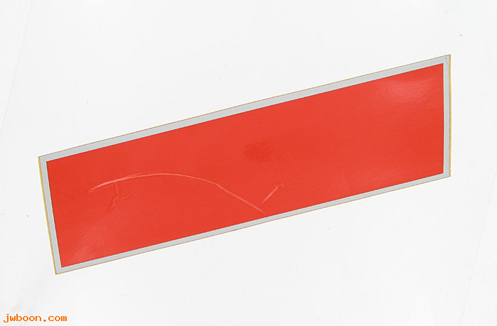   53224-73 (53224-73): Decal / Hood trim, left , red (silver outline) - NOS - Snowmobile