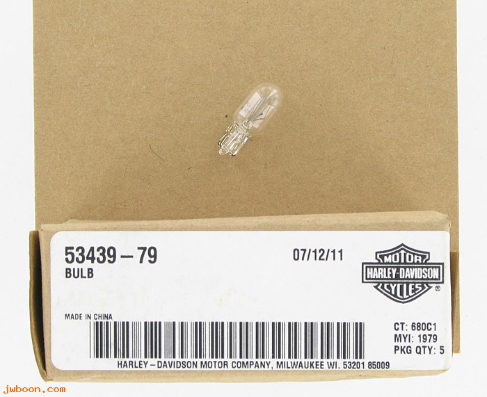   53439-79 (53439-79): Bulb, luggage box side light/fender tip/speedometer NOS-FL,FX,XL