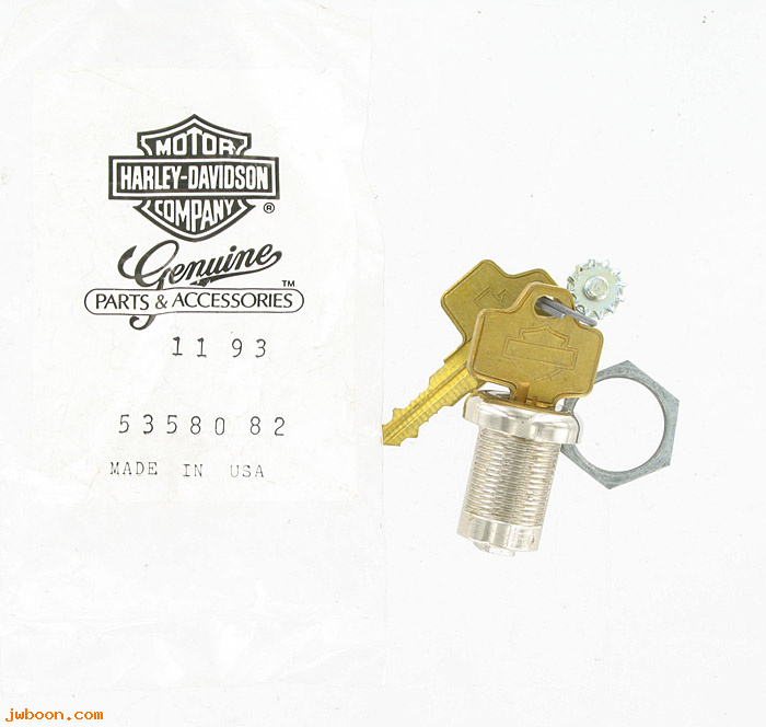   53580-82 (53580-82): Lock/keys Tour-pak/Cam lock,fairing - NOS - FL,FLT/C,FLHTC 77-92