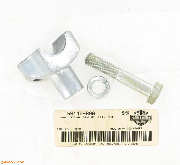   56140-80A (56140-80A / 56111-85): Clamp, handlebar - lower right - NOS - FLT, Classic '80-'83