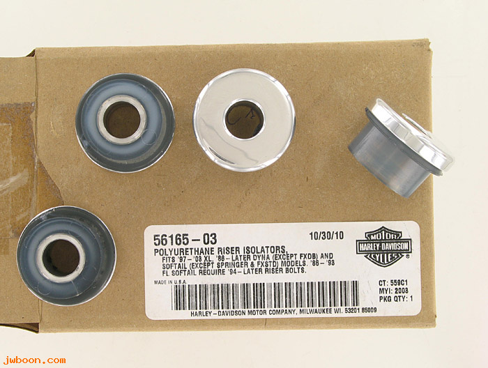   56165-03 (56165-03): Polyurethane h.bar riser isolators/bushings - NOS - XL 97-03.FXD