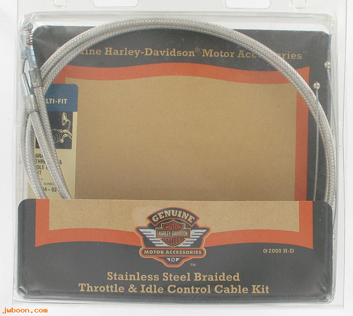   56344-03 (56344-03): Stainless steel throttle/idle cables - NOS - FXSTS 96-03.FLHs.FXD