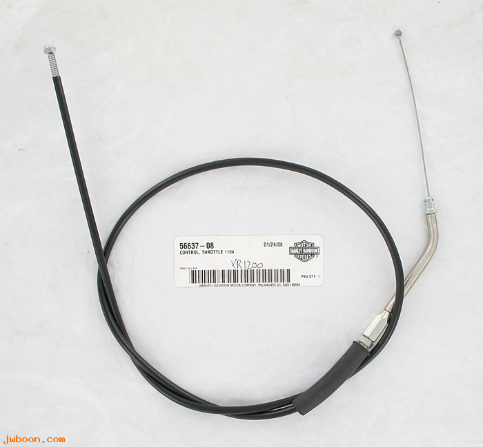   56637-08 (56637-08): Throttle control cable - NOS - Sportster XR1200, XR1200X