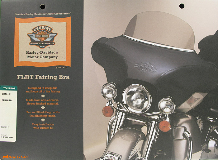   57846-01 (57846-01): Fairing bra, Bar & Shield logo - NOS - FLTR Road Glide '98-