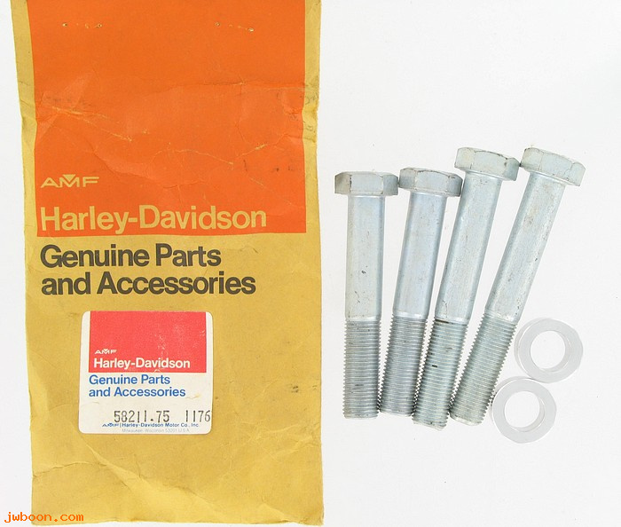   58211-75 (58211-75): Handlebar spacer kit  (4 bolts, 2 spacers) - NOS - FL, FLH