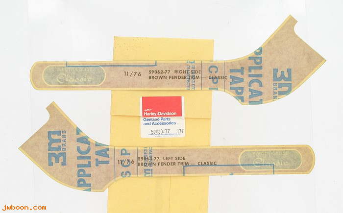   59080-77 (59080-77): Decal / Trim kit, front fender "Electra Glide Classic" NOS - 1977