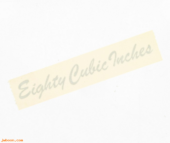   59121-80 (59121-80): Decal/Trim,front fender "Eighty Cubic Inches" 3/4"x3 5/8" NOS-FLT