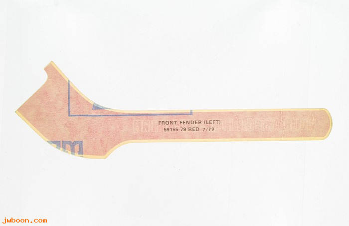  59155-79 (59155-79): Decal / Trim, front fender - left  "Eighty Cubic Inch E.G." - NOS