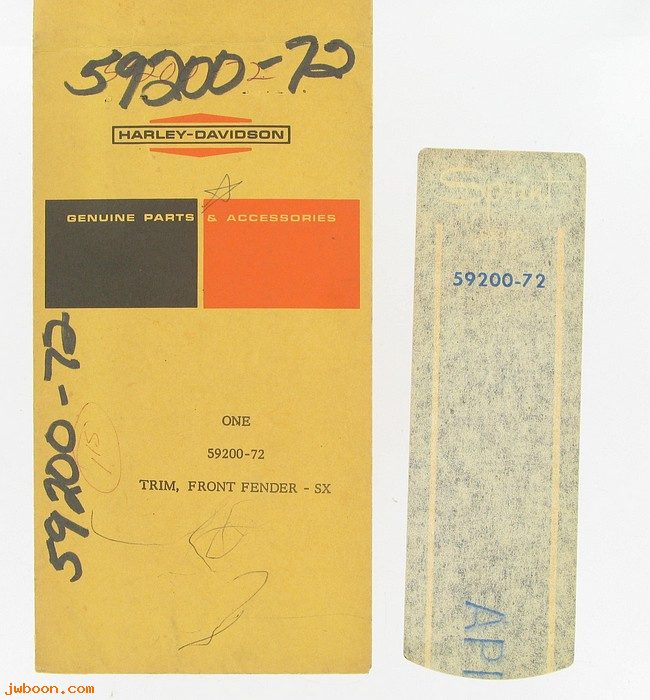   59200-72 (59200-72): Trim, front fender   "Sprint SX 350" - NOS - 1972 - Aermacchi