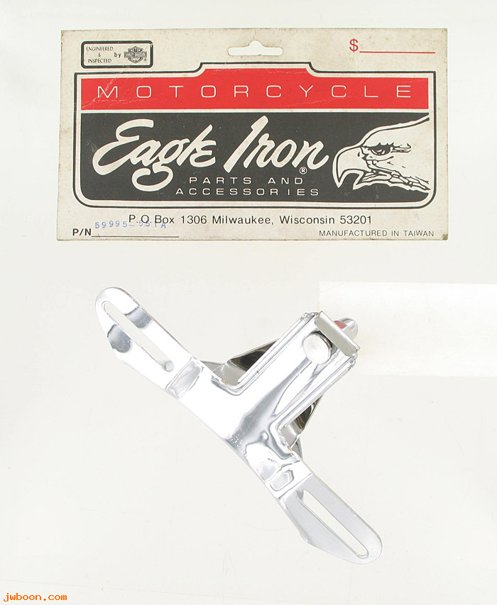   59995-55TA (59995-55TA/94721-85T): Bracket, license plate, 2-hole "Eagle Iron" - NOS - XL's '55-'71