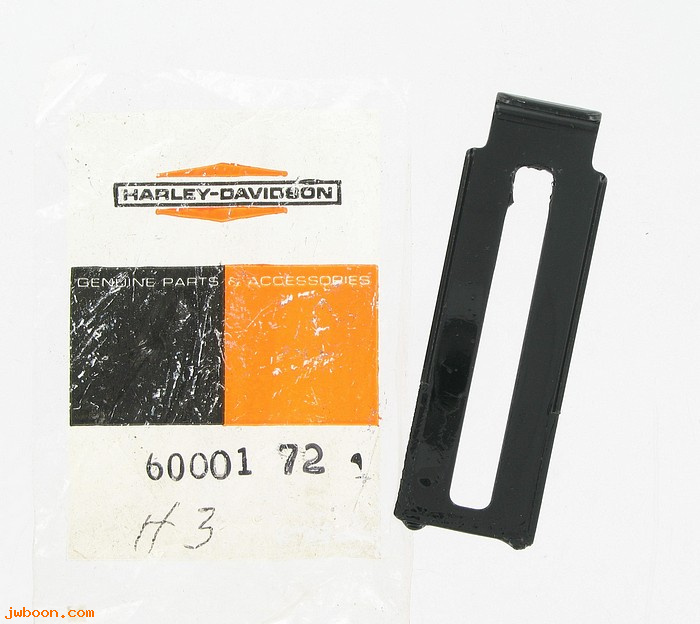  60001-72 (60001-72): Clamp, license plate bracket - NOS - FL, FX, XL early'72