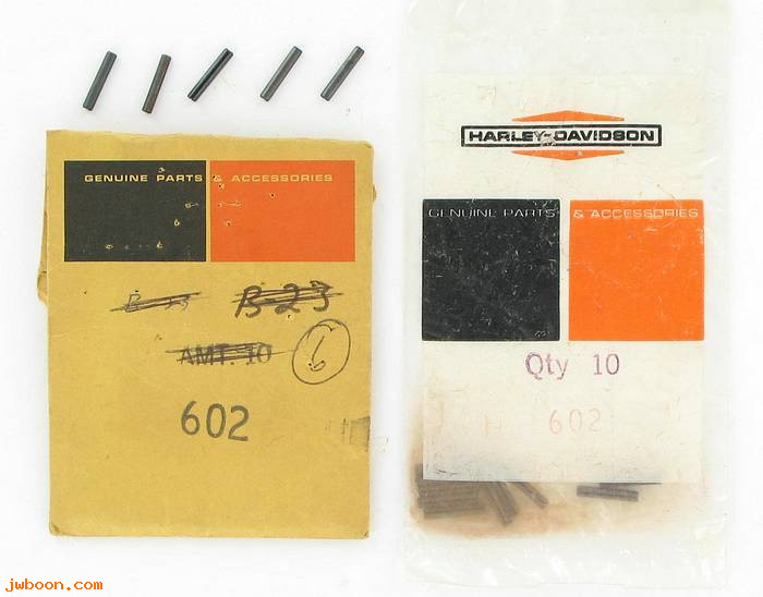        602 (     602): Roll pin, indicator lamp lens, NOS - Sportster,XLH 67-69 in stock