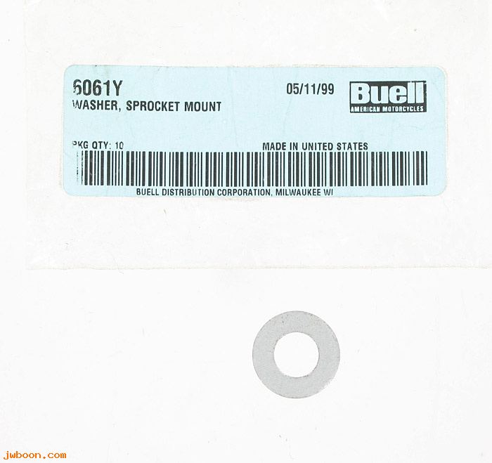       6061Y (    6061Y / 6060Y): Washer, sprocket mount 7/16" - NOS - Buell