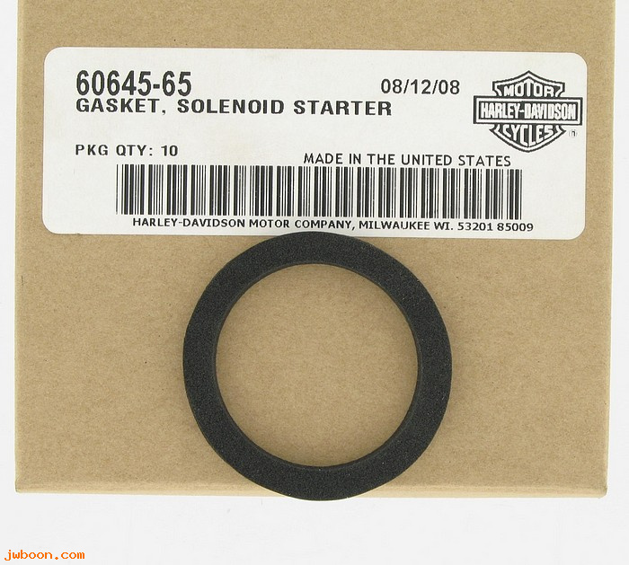   60645-65 (60645-65): Gasket, starter solenoid - NOS - FL L65-82. XL 67-78. Servi-car